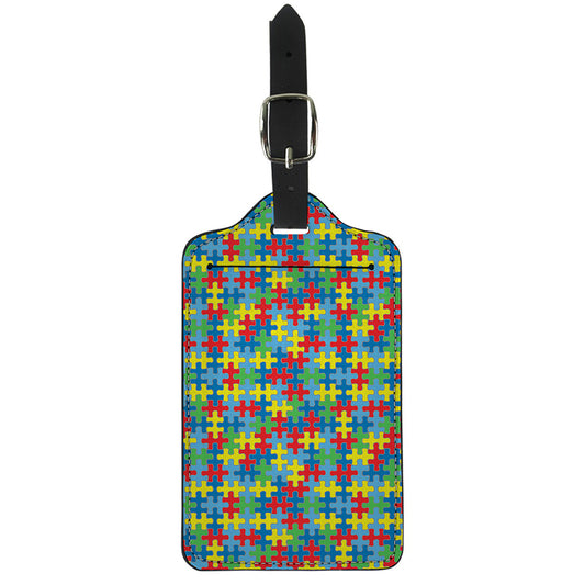 Autism Awareness Jigsaw Print Luggage Tag