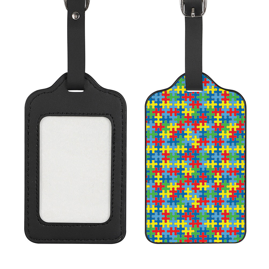 Autism Awareness Jigsaw Print Luggage Tag
