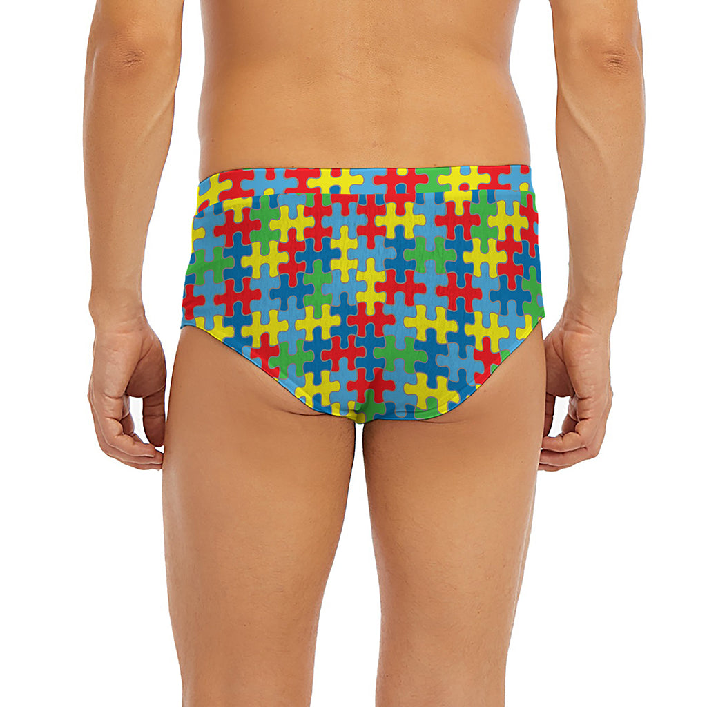 Autism Awareness Jigsaw Print Men's Briefs