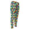 Autism Awareness Jigsaw Print Men's Compression Pants