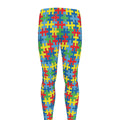 Autism Awareness Jigsaw Print Men's Leggings