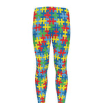 Autism Awareness Jigsaw Print Men's leggings