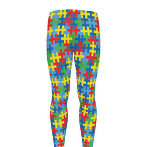 Autism Awareness Jigsaw Print Men's leggings