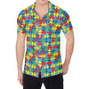 Autism Awareness Jigsaw Print Men's Shirt