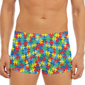 Autism Awareness Jigsaw Print Men's Short Boxer Briefs