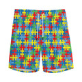 Autism Awareness Jigsaw Print Men's Athletic Shorts