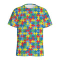Autism Awareness Jigsaw Print Men's Athletic T-Shirt