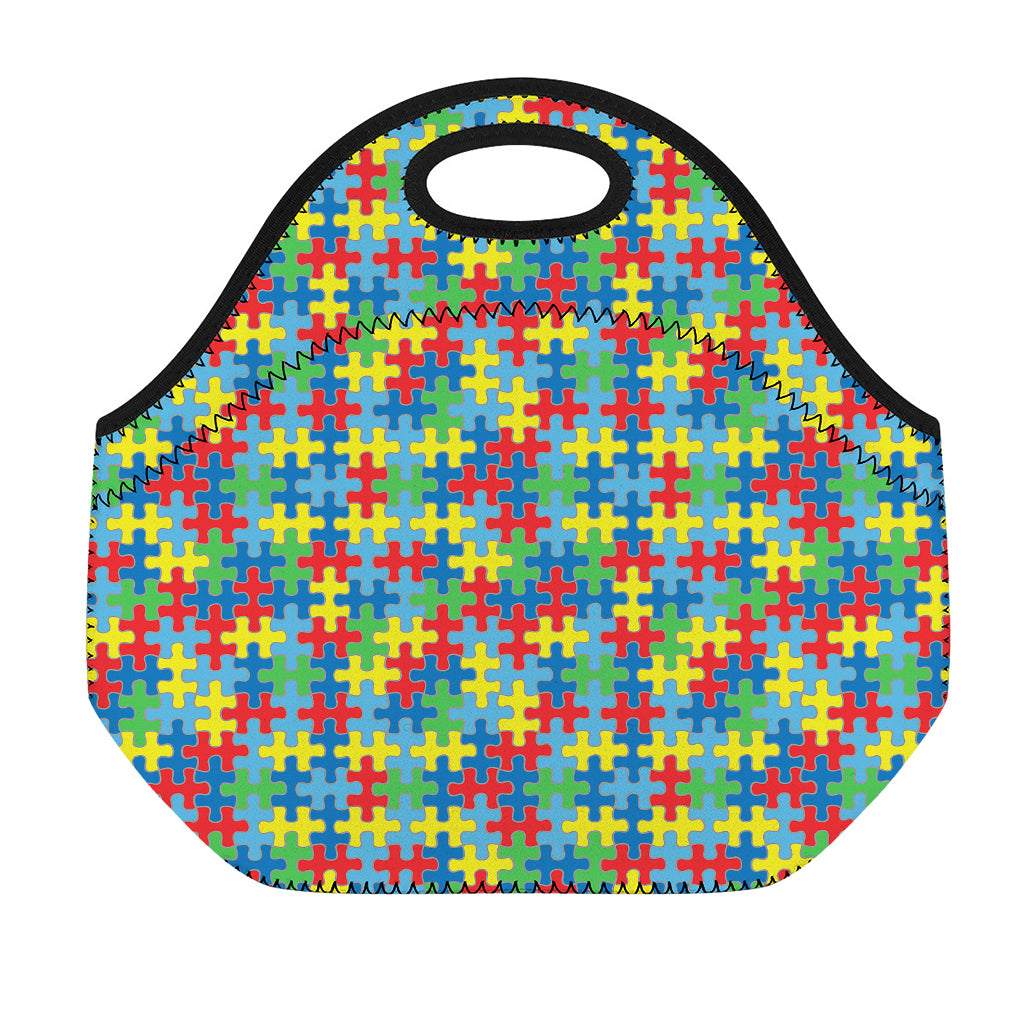Autism Awareness Jigsaw Print Neoprene Lunch Bag