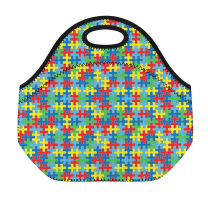 Autism Awareness Jigsaw Print Neoprene Lunch Bag