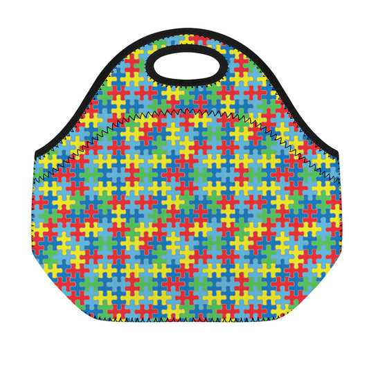 Autism Awareness Jigsaw Print Neoprene Lunch Bag