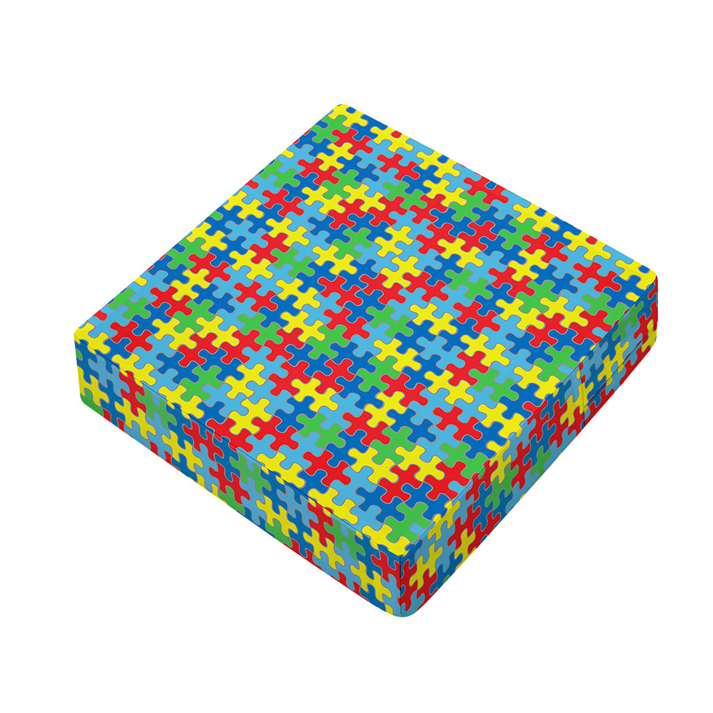 Autism Awareness Jigsaw Print Outdoor Seat Cushion Cover