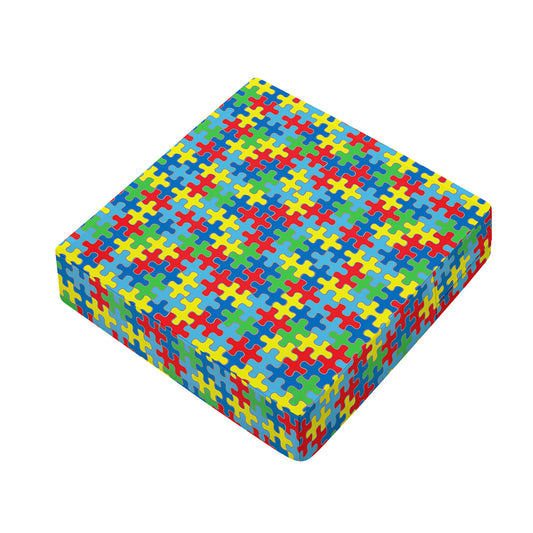 Autism Awareness Jigsaw Print Outdoor Seat Cushion Cover