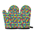 Autism Awareness Jigsaw Print Oven Mitts