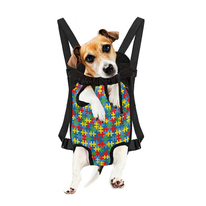 Autism Awareness Jigsaw Print Pet Carrier Backpack
