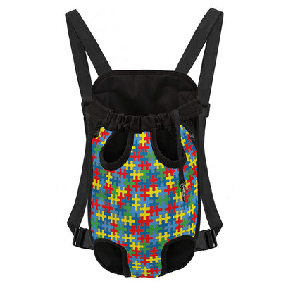 Autism Awareness Jigsaw Print Pet Carrier Backpack