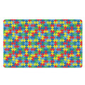 Autism Awareness Jigsaw Print Polyester Doormat