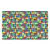 Autism Awareness Jigsaw Print Polyester Doormat