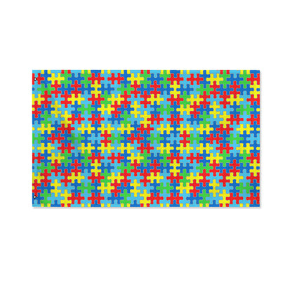 Autism Awareness Jigsaw Print Polyester Flag