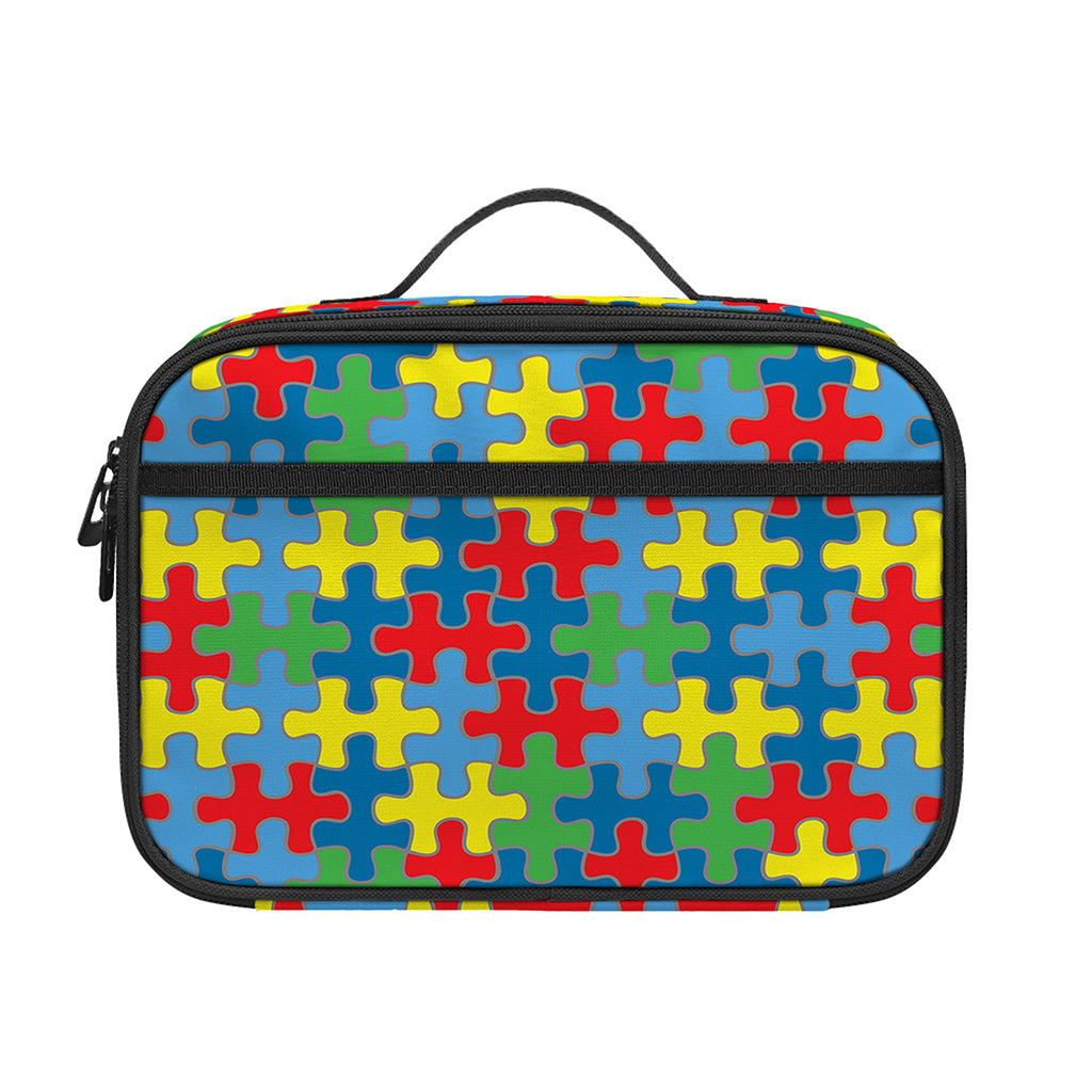 Autism Awareness Jigsaw Print Portable Lunch Bag