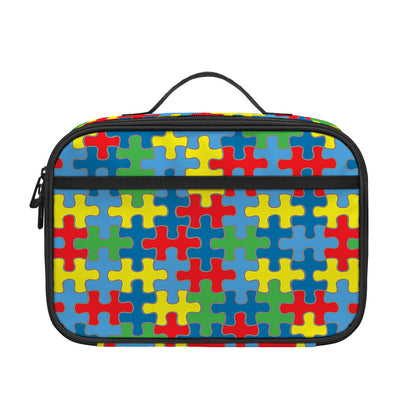 Autism Awareness Jigsaw Print Portable Lunch Bag