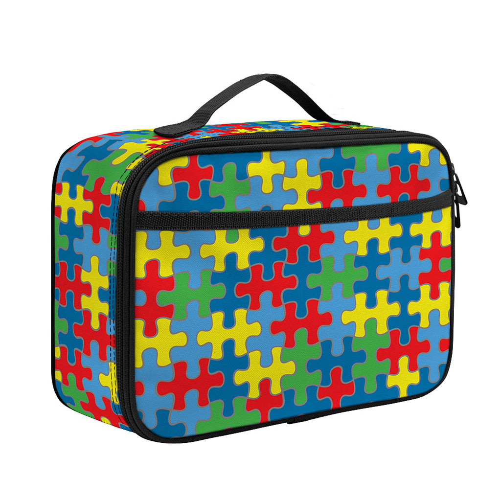 Autism Awareness Jigsaw Print Portable Lunch Bag