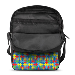 Autism Awareness Jigsaw Print Rectangular Crossbody Bag