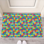 Autism Awareness Jigsaw Print Rubber Doormat