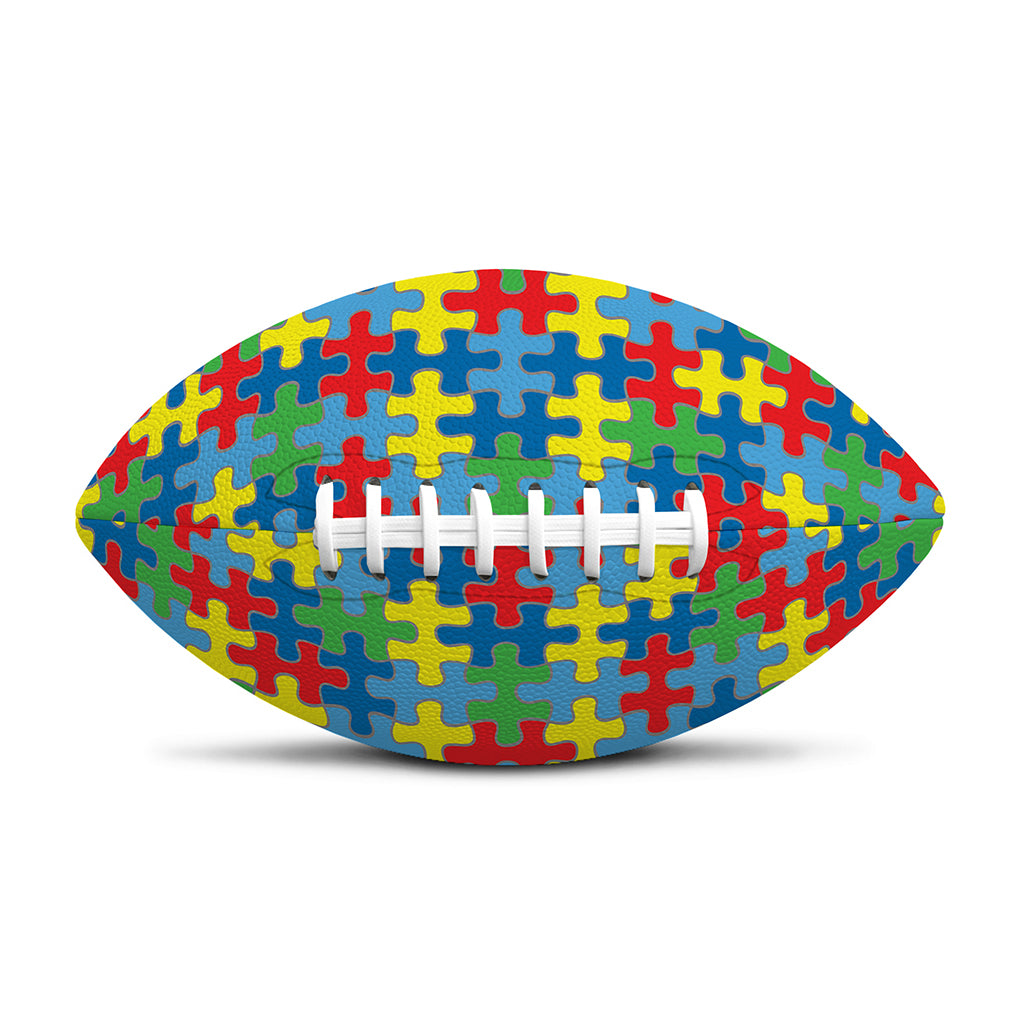 Autism Awareness Jigsaw Print Rugby Ball
