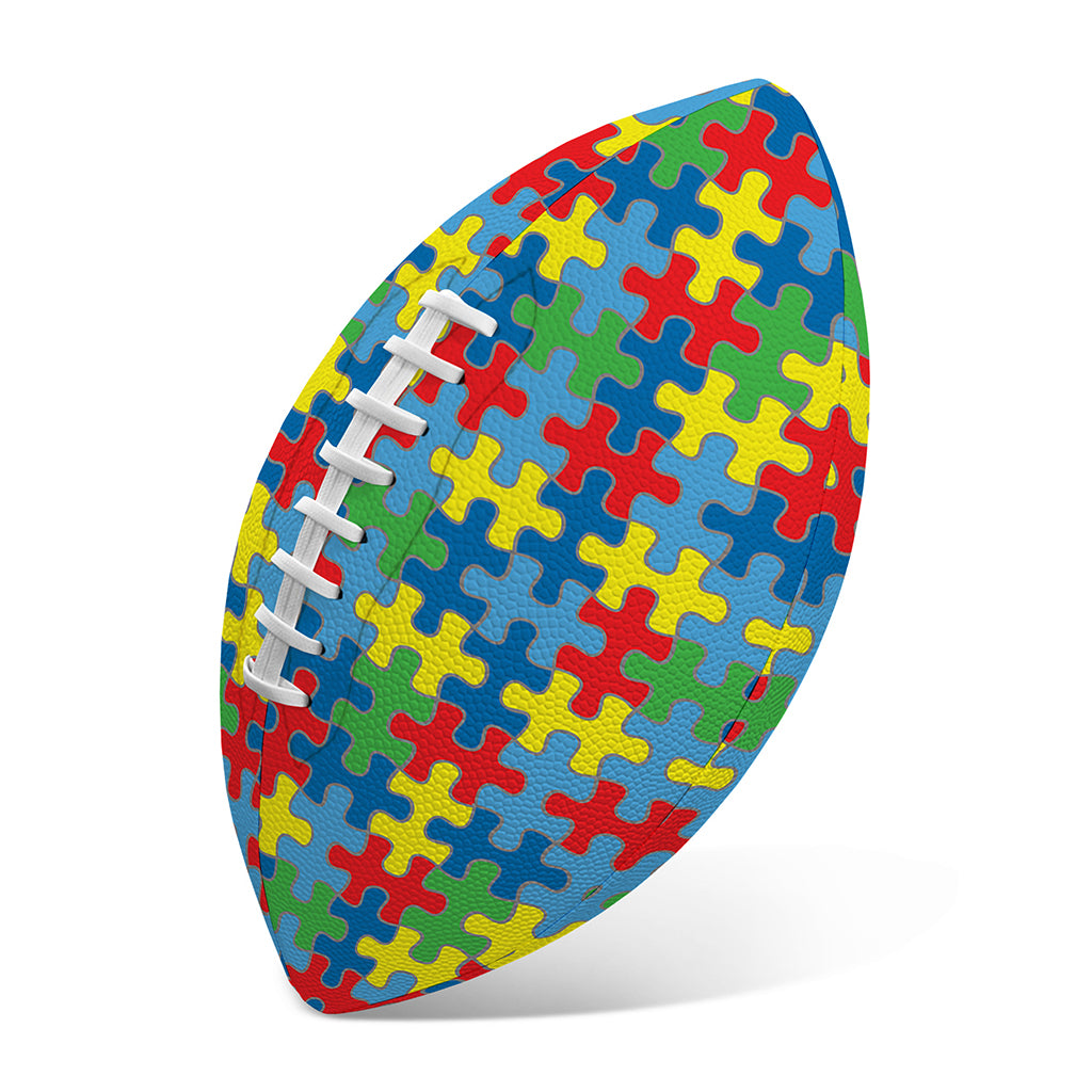 Autism Awareness Jigsaw Print Rugby Ball