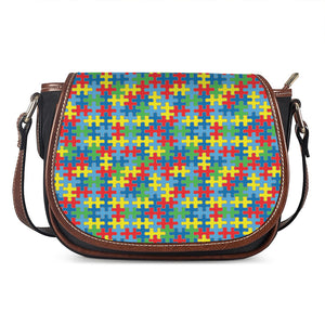 Autism Awareness Jigsaw Print Saddle Bag