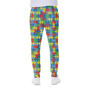 Autism Awareness Jigsaw Print Scuba Joggers