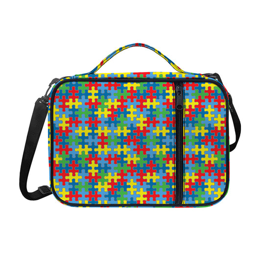 Autism Awareness Jigsaw Print Shoulder Strap Bible Bag