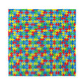 Autism Awareness Jigsaw Print Silk Bandana