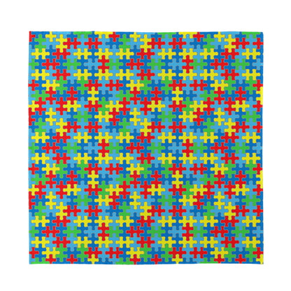 Autism Awareness Jigsaw Print Silk Bandana
