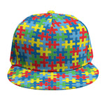 Autism Awareness Jigsaw Print Snapback Cap
