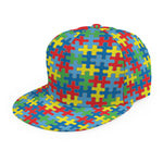 Autism Awareness Jigsaw Print Snapback Cap