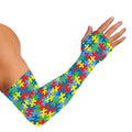 Autism Awareness Jigsaw Print Sun Protection Arm Sleeves