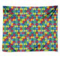 Autism Awareness Jigsaw Print Tapestry