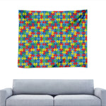 Autism Awareness Jigsaw Print Tapestry