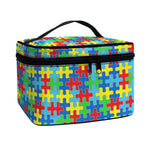 Autism Awareness Jigsaw Print Travel Makeup Bag