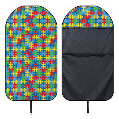 Autism Awareness Jigsaw Print Waterproof Car Seat Cover