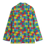 Autism Awareness Jigsaw Print Women's Blazer