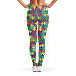 Autism Awareness Jigsaw Print Women's Leggings