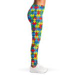 Autism Awareness Jigsaw Print Women's Leggings