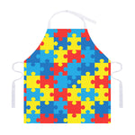 Autism Awareness Pattern Print Adjustable Apron