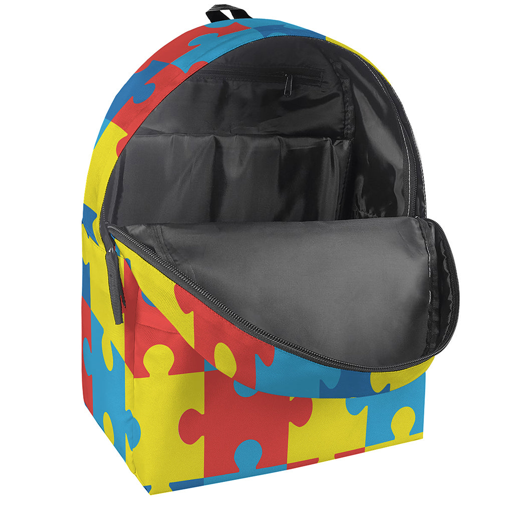 Autism Awareness Pattern Print Backpack