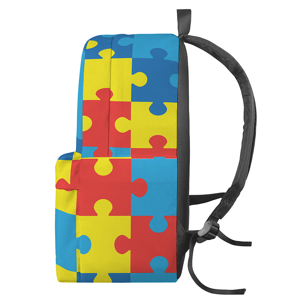 Autism Awareness Pattern Print Backpack