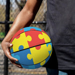 Autism Awareness Pattern Print Basketball