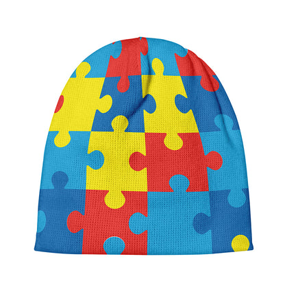 Autism Awareness Pattern Print Beanie