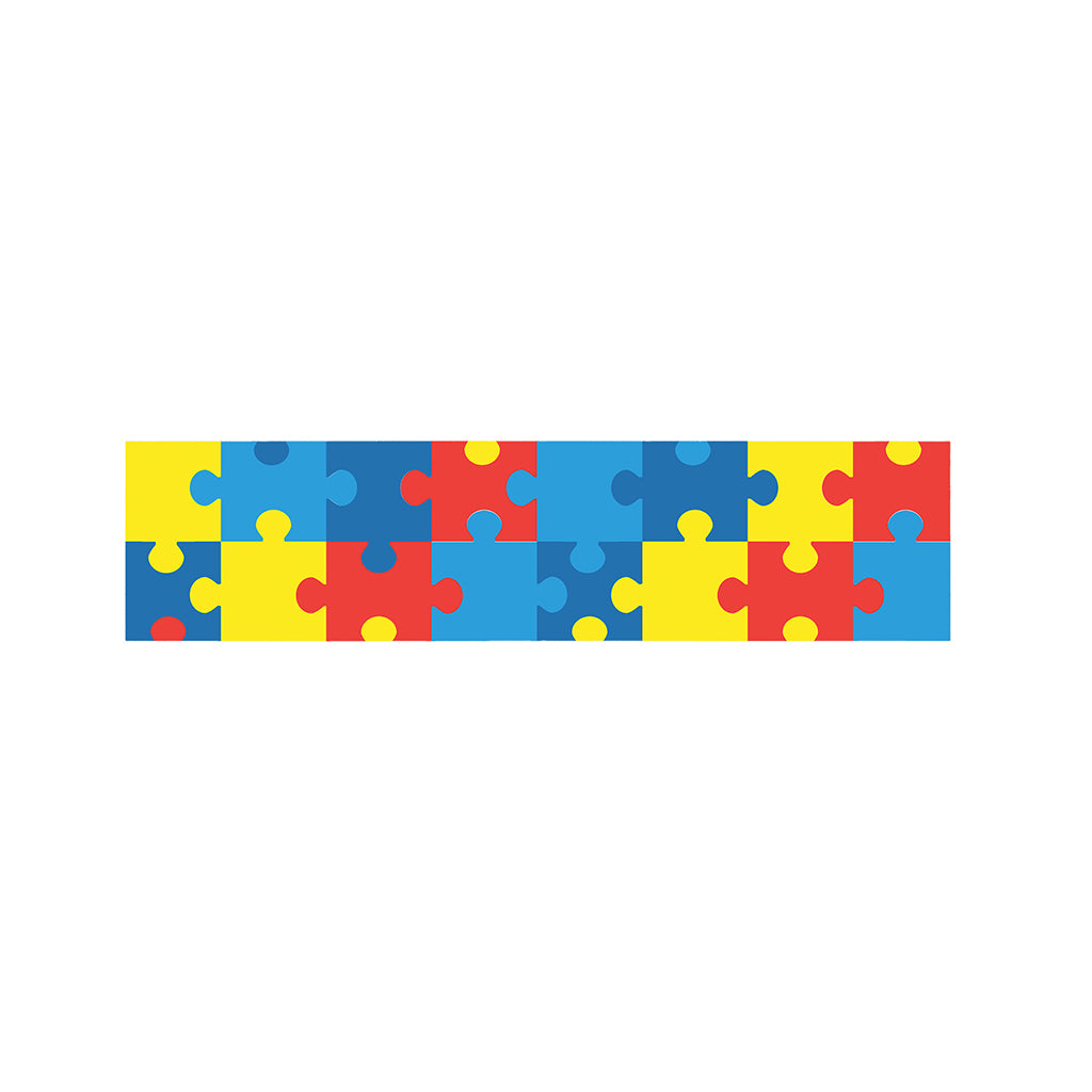Autism Awareness Pattern Print Bed Runner